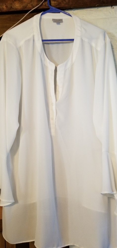 White sheer blouse